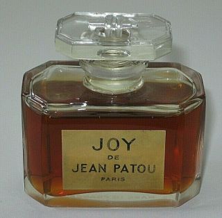 Vintage Jean Patou Joy Baccarat Perfume Bottle Open 1 Oz - - 3/4,  Full