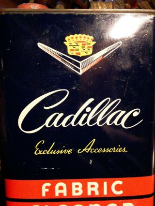 Vintage Rare Cadillac Fabric Cleaner Gallon Can Cadillac Oil Ex Cond