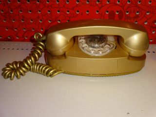 Vintage Rare Western Electric Bell System Gold Princess Rotary Phone w/ Box 2