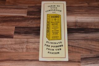 Hobo Kidney Bladder Remedy Sanford J Heilner Inc Advertising Sign 1974 - Metal