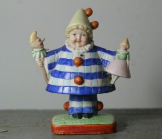Antique German Bisque Bobblehead Nodder With Puppets