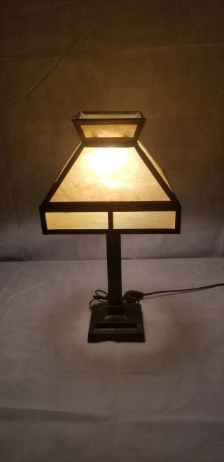 Rare Antique 1920’s Victorian Ahh Co Arts And Crafts Slag Glass 24” 1210 Lamp