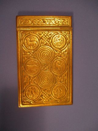Vintage Tiffany Studios Zodiac Bronze Note Pad Holder