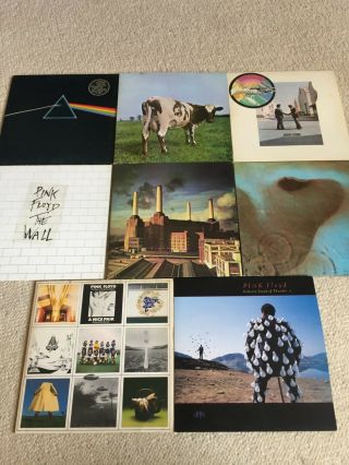 8 X Vintage Pink Floyd 12 " Vinyl Lp Records