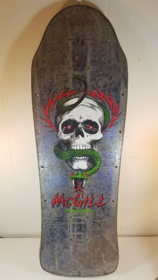 Mike Mcgill Powell Peralta Vintage Mini Xt Skull & Snake Deck 80s