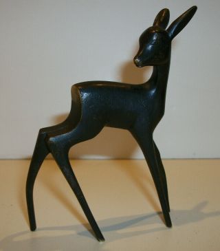 Vintage Deco Mid Century Hagenauer Whw Austria Bronze 4 " High Deer / Fawn