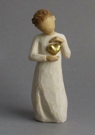 Sweet Keepsake Figure/ornament Willow Tree Designs Susan Lordi Love/gold Heart