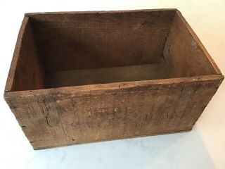 Rare Vintage Antique Maggie’s Wood Crate Box Storage Stenciled