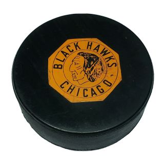 Vintage 1958 - 62 Chicago Black Hawks Official Art Ross Ccm Hockey Puck Blackhawks