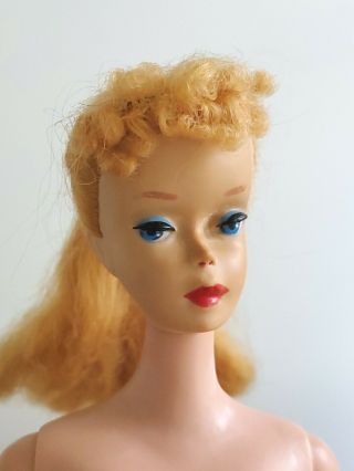 Vintage Blonde Ponytail Barbie 3 / 4 Transitional Pats Pending TM 2