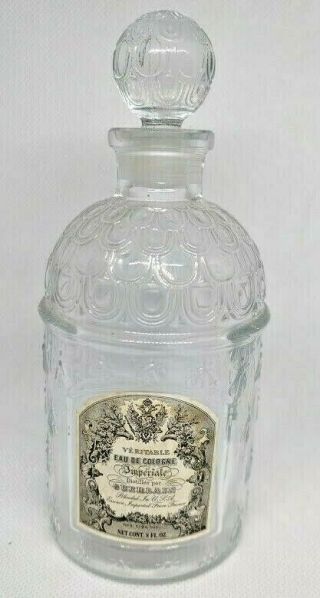 Vintage Glass Guerlain Imperial Bee Perfume Bottle With Stopper Paris France