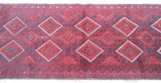 2 ' 6 x 11 ' 9 Handmade vintage afghan tribal mushvani wool persian long runner rug 2