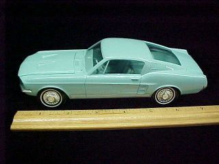 Vintage 1967 Amt Ford Mustang Fastback Gt Dealer Promo Model Car Baby Blue
