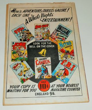 Joke Comics No.  28 Bell Features 1946 Rare Canadian White Uk Edition Punch 13