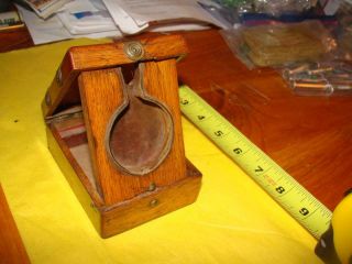 1860s Civil War Era Pocket Watch Wood Bulls Eyes Case Holder
