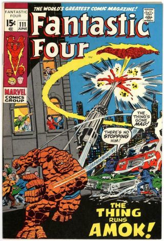 Fantastic Four 111 Vf/nm 9.  0 Incredible Hulk Buscema Sinnott Marvel Bronze Bin
