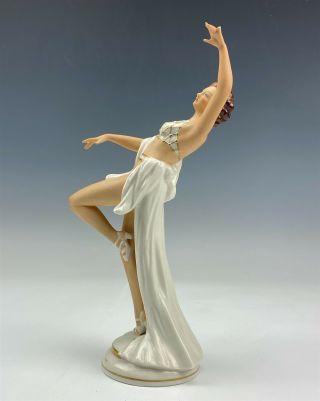 Antique Art Deco Continental Dresden Germany Dancer Lady Porcelain Figurine Sms