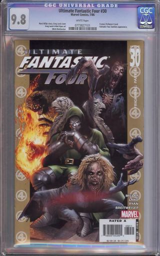 Ultimate Fantastic Four 30 Cgc 9.  8 Marvel Zombies Doctor Doom
