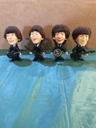 Rare Vintage 1964 Set Of 4 Seltaeb Beatles Dolls Figures