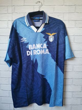 Vintage Rare Lazio 1995 1996 Away Umbro Football Maglia Shirt Adult Xl