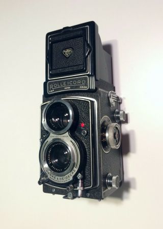 Rolleicord Va Vintage Film Camera Xenar Lens Leather Case