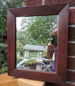 Antique Primitive American Victorian Mirror Wood Picture Frame 1830 - 40s