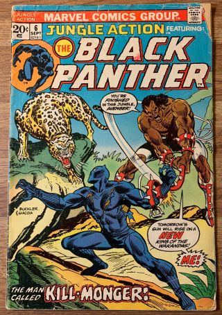 Jungle Action 6 (marvel 1973) Black Panther 1st Appearance Killmonger Wakanda