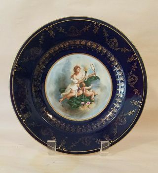 Antique Royal Vienna Porcelain Hand Painted Portrait Plate