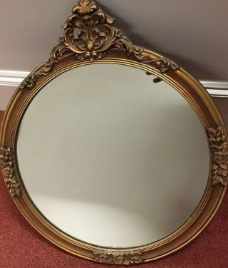 Antique Ornate Gold Vintage Wall Hanging Mirror