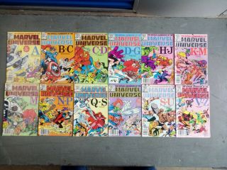 The Official Handbook Of The Marvel Universe Issues 1 - 12 (marvel,  1982) A - Z