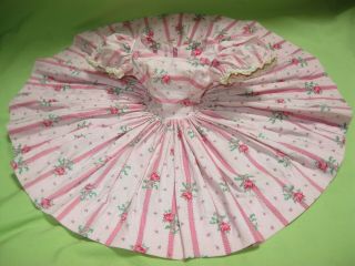 Rare Vintage 1956 Madame Alexander Cissy Doll Floral Pink Wallpaper Dress Tagged