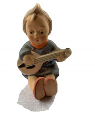 Goebel Hummel Figurine " Joyful " 53 Tmk 4 “ Girl Playing Mandolin