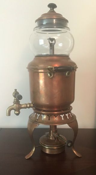 Antique Sternau Coffee Machine Urn Vintage Samovar 1904 Copper