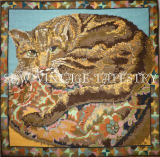 Ehrman Vintage Carpet Cat By Kaffe Fassett Needlepoint Tapestry Kit Rare