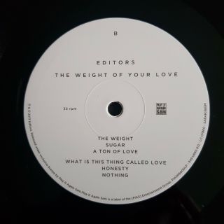 EDITORS The Weight Of Your Love PLAY IT AGAIN SAM 2013 Europe VINYL 2 LP EX 3