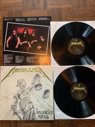 Metallica And Justice For All Blackened Vinyl Lp Ex