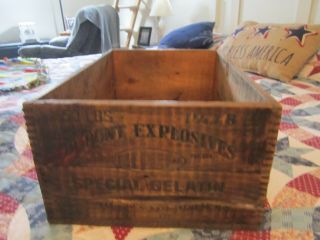 Wooden Explosives Crate Dupont Explosives Special Gelatin Wood Box