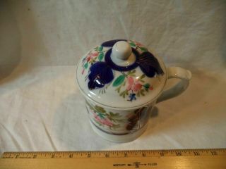 Antique Kuznetsov Russian Imperial Porcelain Cup With Lid Marked