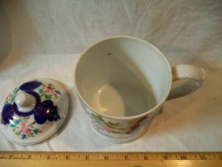 Antique KUZNETSOV Russian Imperial Porcelain Cup with Lid Marked 2