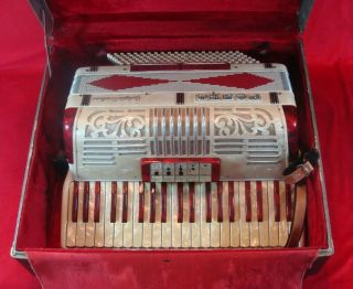 Vintage Galizi & Sordoni Accordion 120 Bass 41 Key 5 Register Made In Italy Case