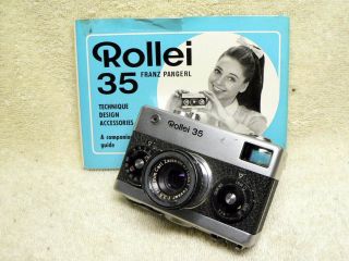 Rare Early Vintage Rollei 35 - Film Camera W/ 40mm F/3.  5 Zeiss Tessar.  Germany