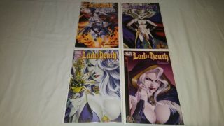 Lady Death Tribulation 1 - 4 Nm/m 9.  8 Complete Chaos Comics Series