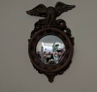 Vintage Syroco 4410 Federal Style Eagle Convex Wall Mirror
