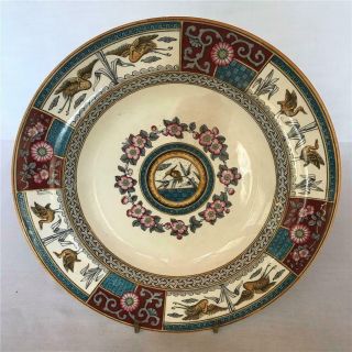 Antique English Semi - Porcelain Transferware Bowl B.  G.  &w.  Late Mayers Kioto 1880a