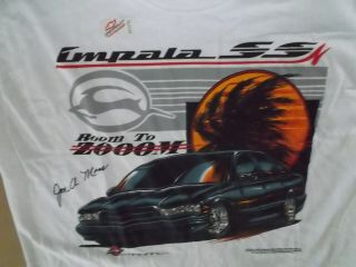 Vintage 1994 - 1996 Chevy Impala Ss Xl T - Shirt Jon Moss Owned & Signed Gm 94 - 95 - 96