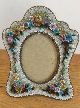 Vintage / Antique Micro Mosaic Picture / Photo Frame Available Worldwide