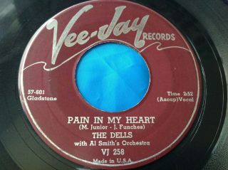 Doo Wop 45 : The Dells Pain In My Heart Vee - Jay 258 2