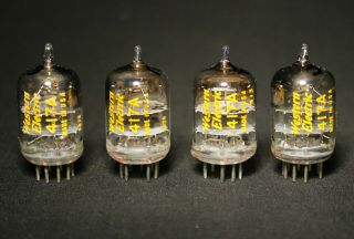 4 Matched Vintage Western Electric 417a Vacuum Tubes