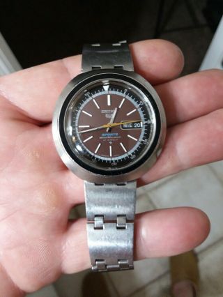 Vintage Seiko Sports 6119 - 6400 Ufo Automatic 43mm Day Date Diver Steel Watch