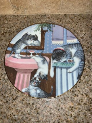 Mischief Makers Gre Gerardi Country Kitties 1988 Kitten Cat Plate Hamilton 1693